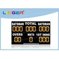 Quality Waterproof LED Cricket Scoreboard UV Protection Yellow Color 110V ~ 240V for sale
