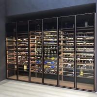 China High-End Wine Liquor Cabinet Thermostatic Gold Color Stainless Steel Wine Rack factory