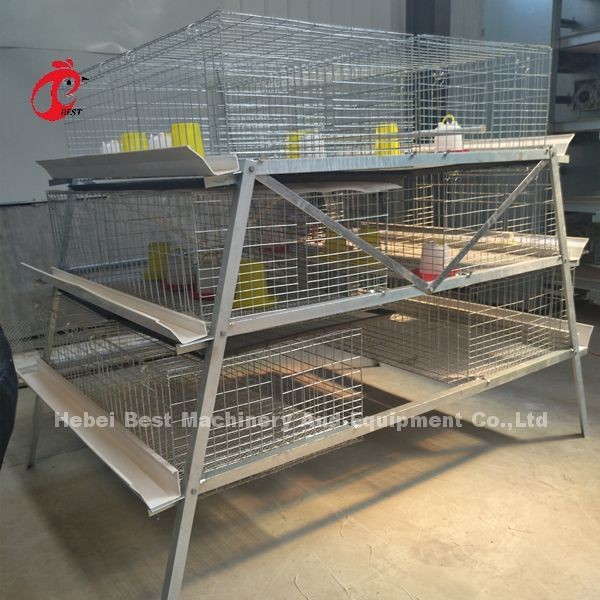 Quality A Type Broiler Battery Cage Galvanized , High Strength Poultry Broiler Cage Iris for sale