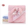 China 75X100cm Breathable Thick Toddler Blanket , Toy Baby Blanket Minky Dot Velboa Hand Bell factory