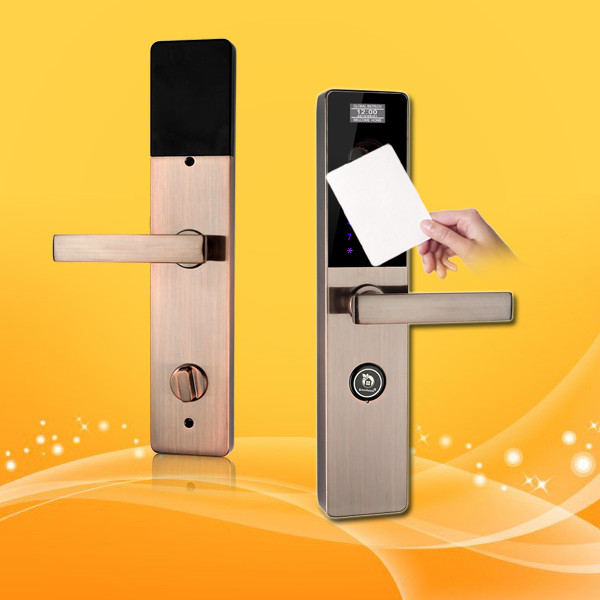 Quality Waterproof Keyless RFID Card Door Lock 40-150mm Thickness With Touch Screen for sale