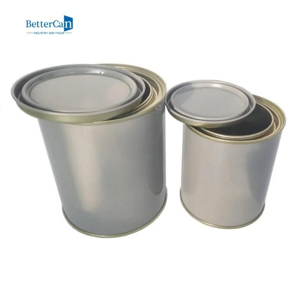 Quality Custom Empty Paint Tins 1 Litre Round Automotive Paint Cans With Tight Triple Lid for sale