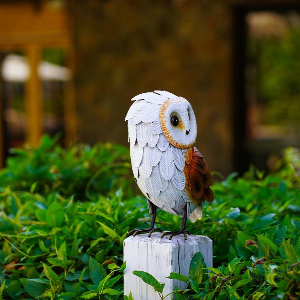 Quality ODM Sturdy Outdoor Metal Owl Decoration Durable Metal Art Garden Ornaments for sale