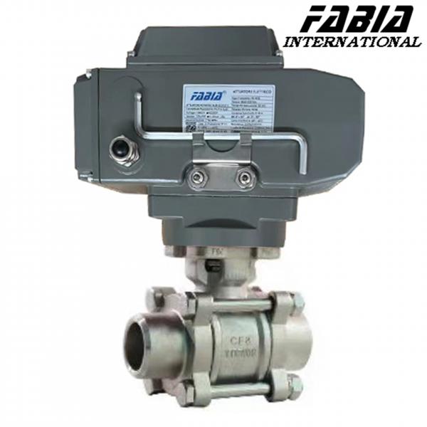 Quality FABIA Electric High Pressure Three Piece Butt Welding Ball Valve for sale