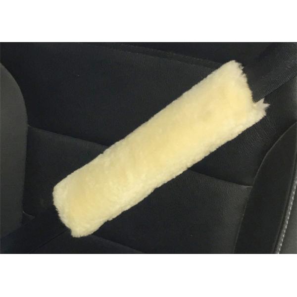Quality OEM 20mm Wool Sheepskin Seat Belt Cover Soft Thick Washable Universal Matching for sale