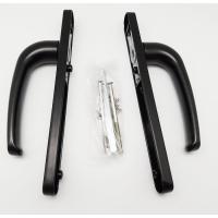 Quality Bend Shape PVD Door Window Handles Zinc alloy material Black Color With Pipe for sale