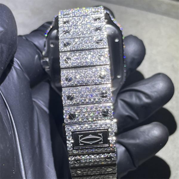 Quality Luxury Moissanite Diamond Watch VVS Moissanite Iced Out Moissanite Bust Down for sale
