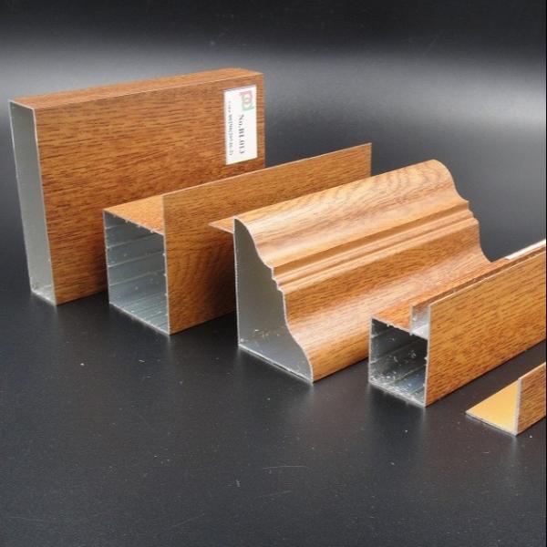 Quality 0.4mm Wood Grain Aluminium Profile Heat Insulation For Iraq Malaysia for sale