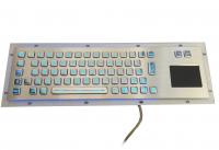 China 66 keys durable S304 industrial metal keyboard with touchpad and blue backlight factory