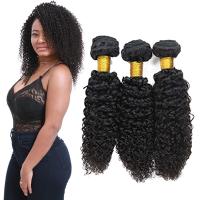 China Genuine Raw Virgin Curly Hair Bundles / Jerry Curly Hair Weave With Closure factory