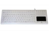China 124 Key Ip68 White Medical Keyboard With 24 Fn Keys And Three Mouse Buttons factory