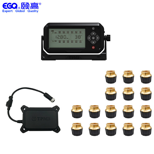 Quality High Definition 16 Tires Wireless Tyre Pressure Monitoring System for sale