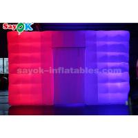China 6 Man Inflatable Tent White Cube LED Light Inflatable Air Tent For Event / Party / Advertising factory