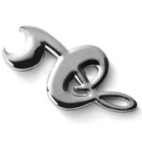 China Silver Plating Zinc Alloy Metal Bottle Opener 73*40mm Music Notes Design factory