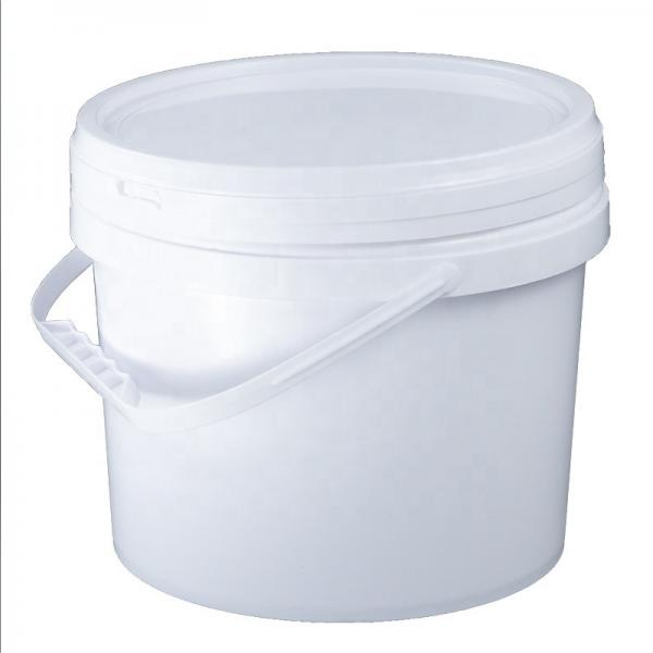 Quality Dia 222mm PP White 5l Chemical Round Plastic Containers 360g for sale