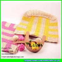 China colorful summer raffia crochet handbags factory