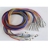 China Colorful Eeg Electrode Cap With Colorful Eeg Lead Wires 10pcs / Set factory