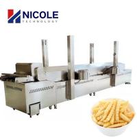China Customized Continuous SUS 304 Pellet Frying Line Electric Commercial Potato Chip Fryer factory