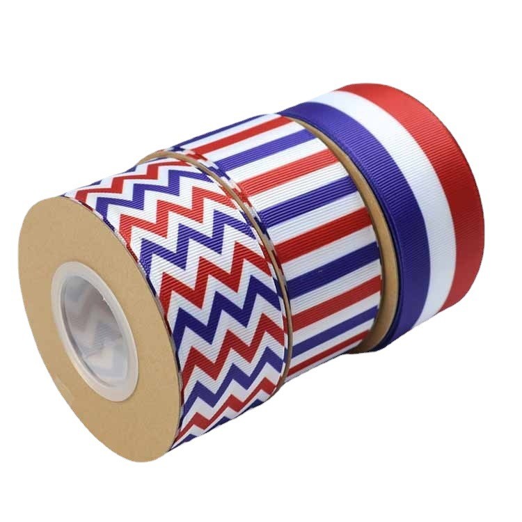 China Ink Printed Polyester Grosgrain Ribbon By The Yard Customized Logo factory