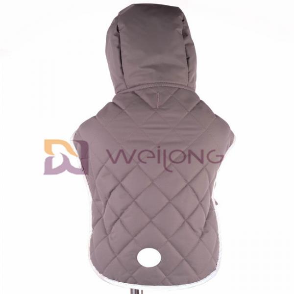 Quality Reflective Patch Dog Coats With Hoods Velcro Opening Taslan Quilting Pet Jacket for sale