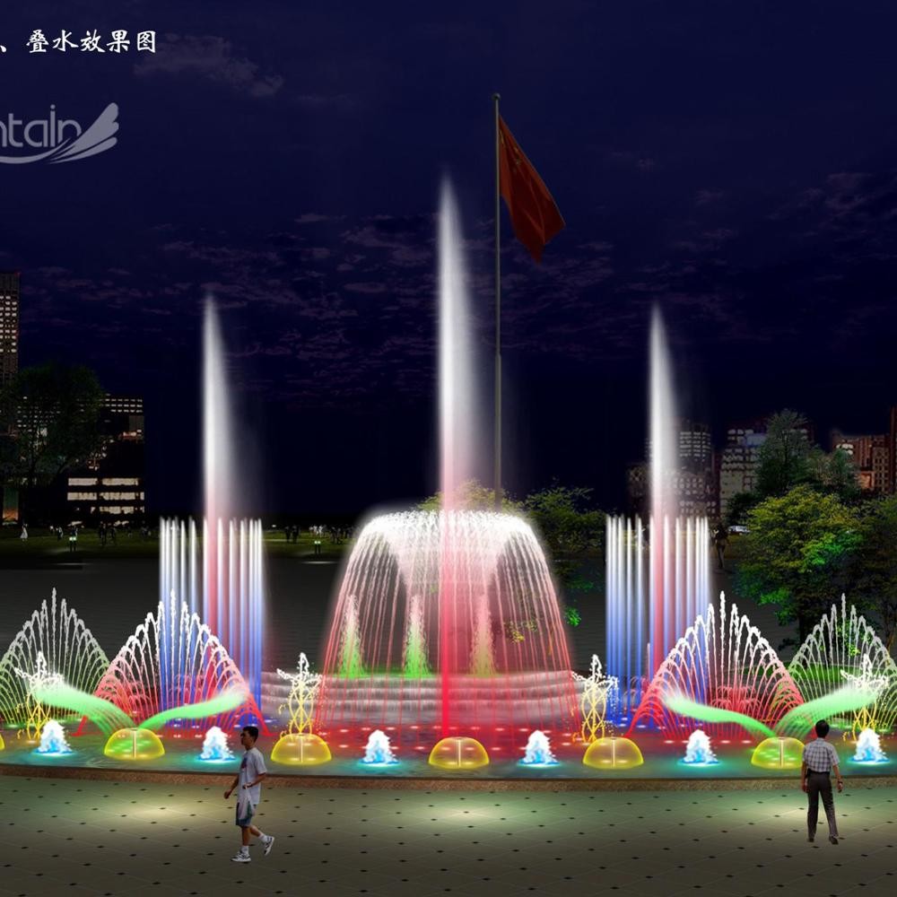 China Musical Signal Control Sea Fountain Outdoor Stainless ISO Garden factory