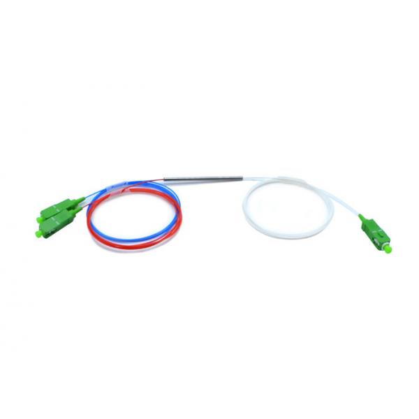 Quality 1310/1550nm 50/50 Ratio 1x2 FBT fiber optic coupler splitter SC / APC Connector for sale
