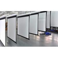 China White Motorized Silver Projection Screen With Remote Control For Metting Room factory