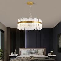 China Handmade Cracked Glass And Crystal Pendant Lighting Modern Chandelier Lights ODM ISO9001 factory