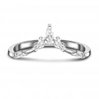 China 9K / 10K / 14K / 18K Natural Emerald Cut Diamond Engagement Ring White Gold factory