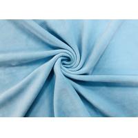 Quality 92% Polyester Elastic Micro Velvet Fabric For Home Textile Baby Blue 340GSM for sale