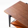 China Rectangle Solid Wood Leather Modern Italian Coffee Table factory