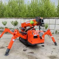 Quality 3 Ton 5 Ton 8 Ton Double Power Spider Crawler Crane With Fly Jib for sale