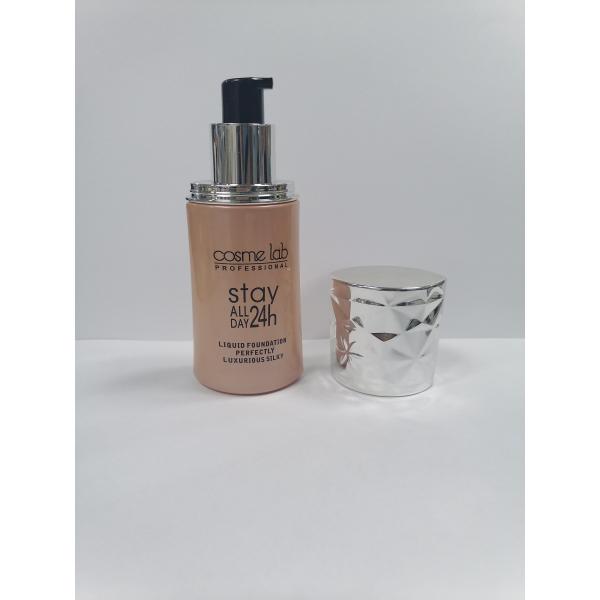 Quality 40ml Makeup Foundation Bottle Pump Bottle With Silver Pump Cosmetic Packaging OEM for sale