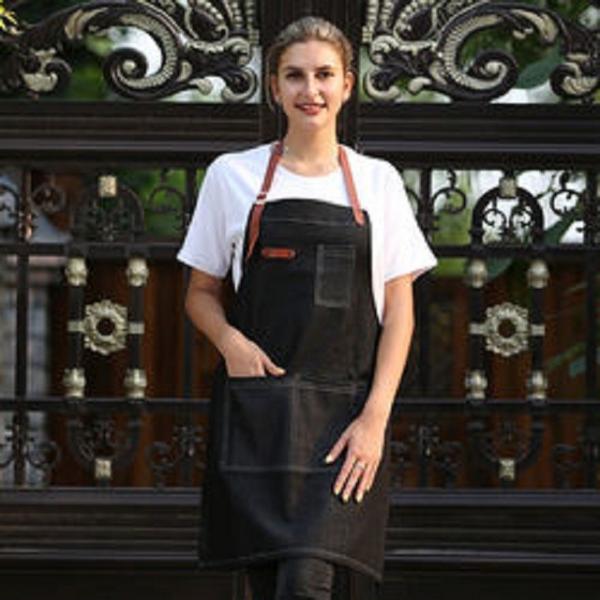 Quality manufacture supply modern service apron restaurant kitchen chef apron for sale