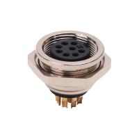 Quality Rear Panel Mount Connector , IP67 8 Pin Round Connector Female Socket for sale