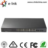 China 24 Posts Poe Network Switch 10 / 100 / 1000 Base -T 4 X 1000 Base -SFP Managed factory