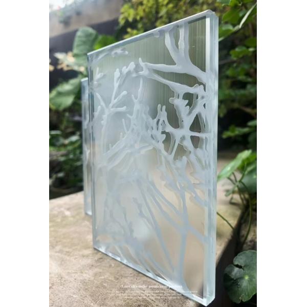 Quality Acid Etched Frost Art Tempered Glass SGCC OEM Ultra Clear for sale