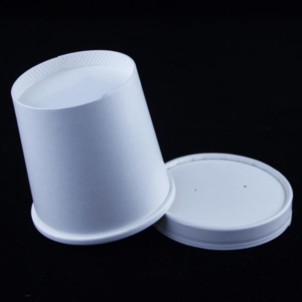 Quality White Compostable Soup Containers With Lid 16 Ounce Recyclable Paper Cups for sale