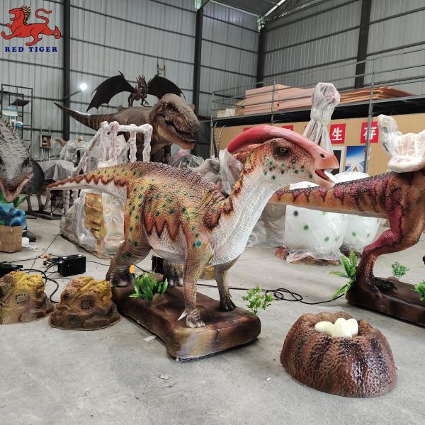 Quality 220V 380V Realistic Animatronic Dinosaur Parasaurolophus Model for sale