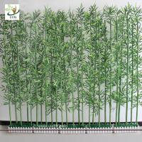 China UVG wholesale decorative artificial lucky bamboo in silk and plastic leaves for indoor decoration PLT19 factory