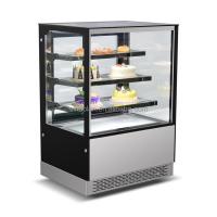 China Best Selling 3 Layers Right Angle Cake Freezer Display Vertical Bakery Chiller Cake Showcase factory