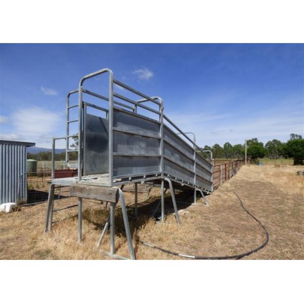 Quality Anti Rust Cattle Loading Ramp 115mm X 42mm Oval Rail 2m Level Extension for sale