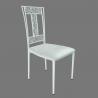 China Steel Cafe White Wedding Chairs Rent Wedding Venue Chairs For Dining room factory