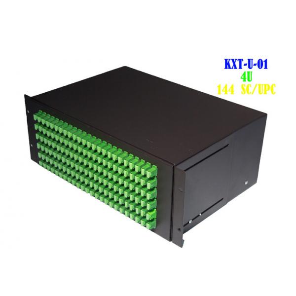 Quality Residential Rack Fiber Patch Panel 4U , Rack Mount Ethernet Patch Panel 144 Core for sale