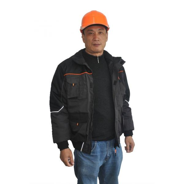 Quality Tough Heavy Duty Industrial Winter Jackets Two Bottom Pockets With Flaps for sale