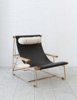 Buy cheap BDDW DECK Leather Fiberglass Lounge Chair Metal Frame With Removable Sling Seat from wholesalers