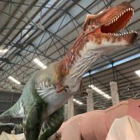 Quality Big Realistic Animatronic Dinosaur T Rex Dinosaur Statue And Playground for sale