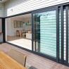 China Commercial Aluminium Doors Stacking Sliding Glass Doors With Top Brand Accessory factory