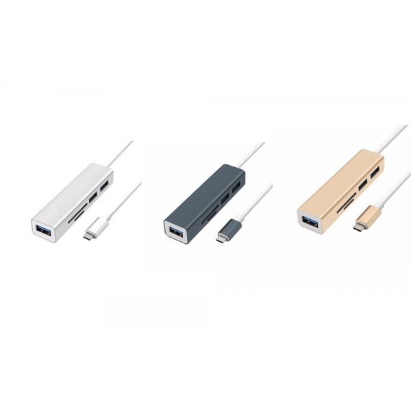 Quality Self Powered 5Gbps 3 Port Strip Shape Multiple USB C Hub for sale