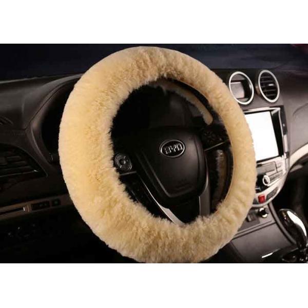 Quality Anti Slip Warm Winter Fluffy Car Steering Wheel Covers With Soft Nap for sale
